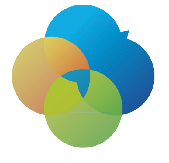 Logo de Senderos de Consciencia —Acompañamiento consciente para el Alzheimer 3 círculos (azul, verde y amarillo) forman un pájaro volando. Simboliza la conexión del cuidador y la Persona que Vive con Alzheimer (PVA).